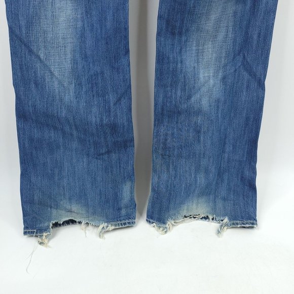Big Star Men Pioneer Jeans Regular Boot Cut 33x32 Distressed Ripped Cotton Denim - Picture 8 of 15